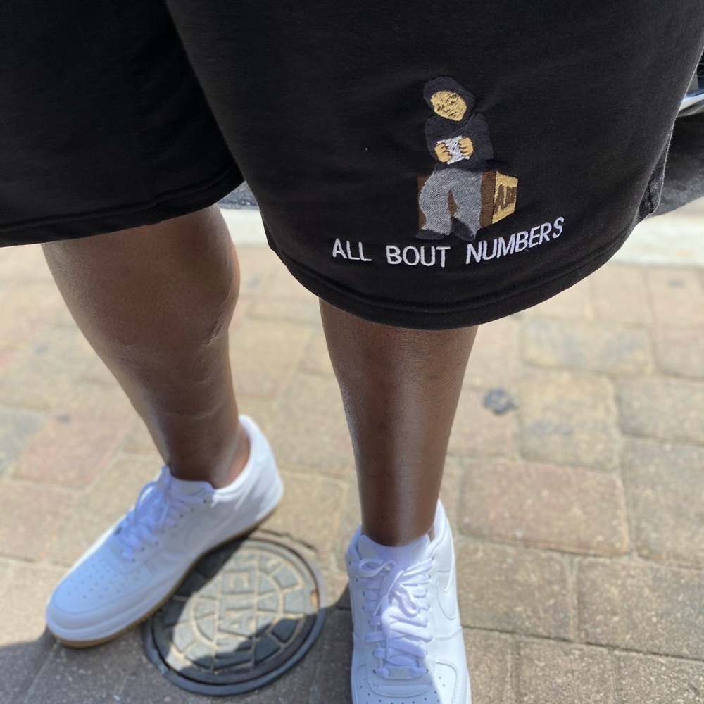 AllBoutNumbers men’s shorts and Tee